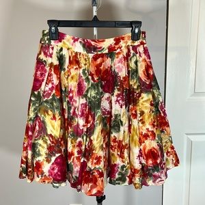 Floral A-Line Flowy Skirt